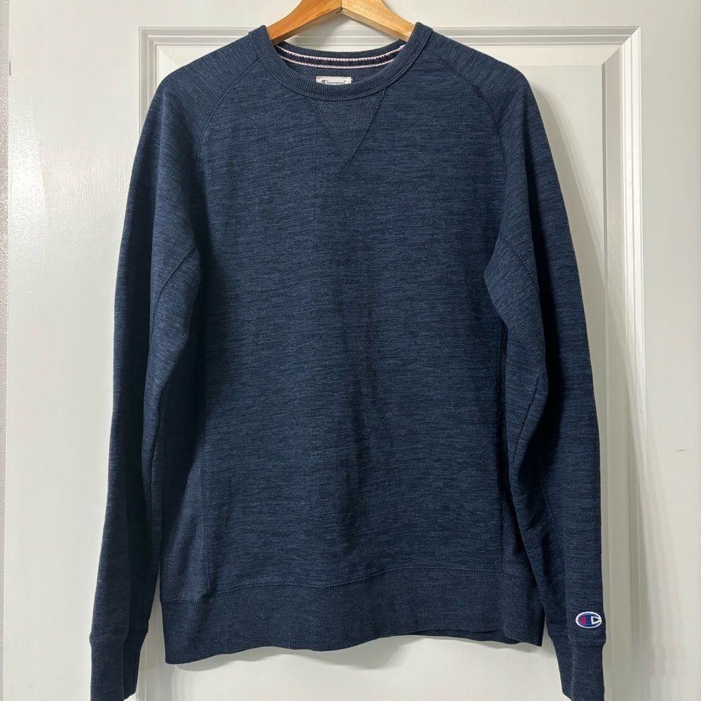 Champion Sweatshirt Heathered Navy size Medium